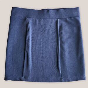 FOREVER 21 Vintage Navy Blue Ribbed Bodycon Mini Skirt | Stretchy Slip On